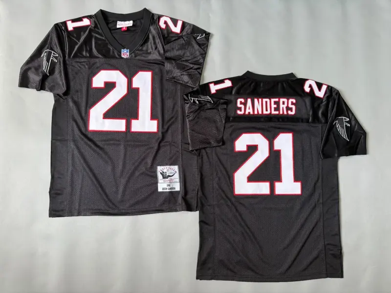 ATLANTA FALCONS DEION SANDERS BLACK VINTAGE JERSEY