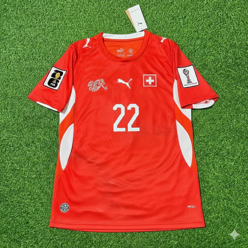 2026 WORLD CUP FABIAN RIEDER TEAM SWITZERLAND RED JERSEY
