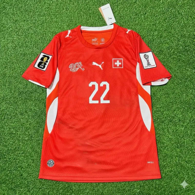 2026 WORLD CUP FABIAN RIEDER TEAM SWITZERLAND RED JERSEY