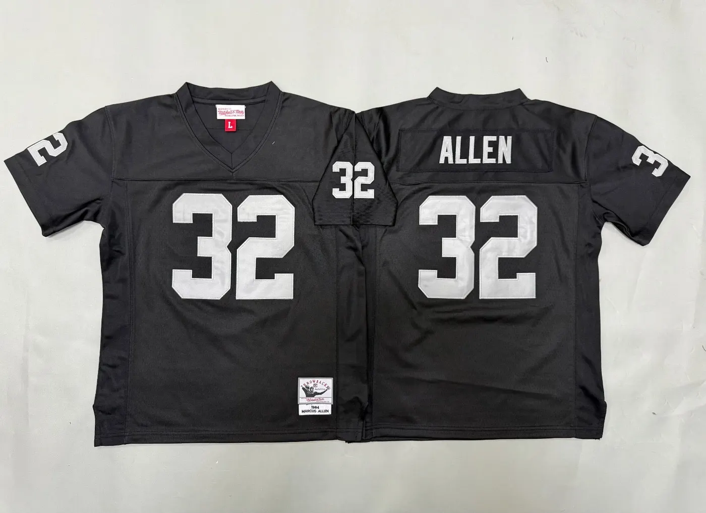 OAKLAND RAIDERS MARCUS ALLEN BLACK THROWBACK JERSEY
