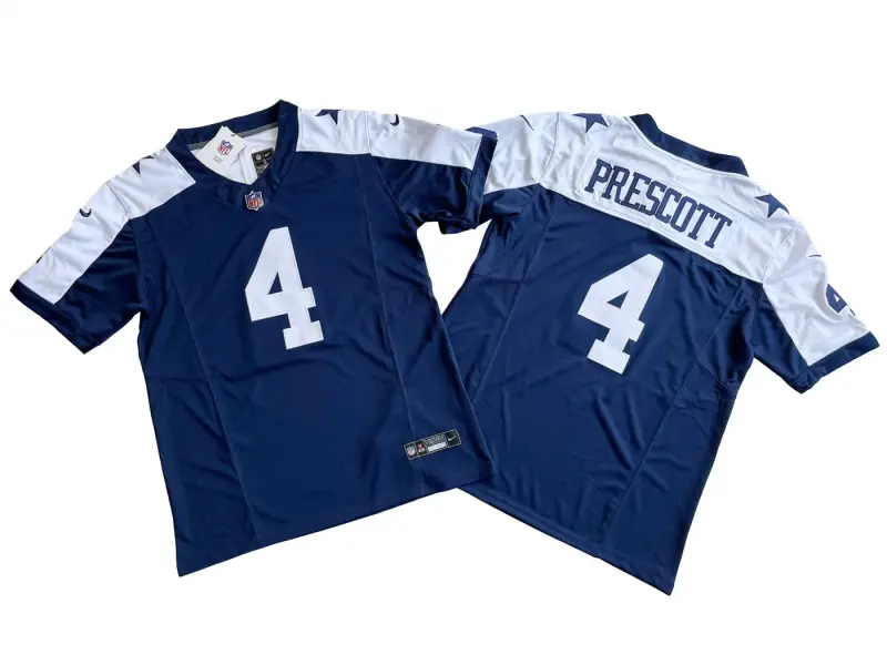 DALLAS COWBOYS DAK PRESCOTT BLUE JERSEY