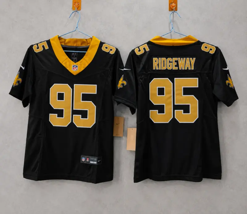 NEW ORLEANS SAINTS JOHN RIDGEWAY BLACK JERSEY
