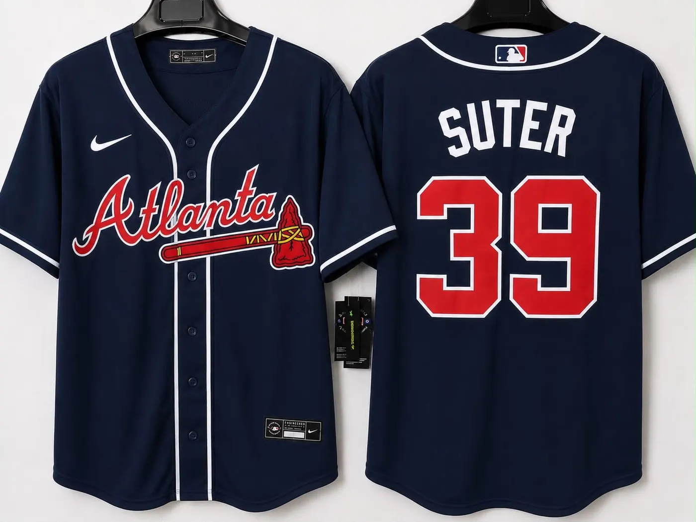 ATLANTA BRAVES BRENT SUTER BLUE JERSEY
