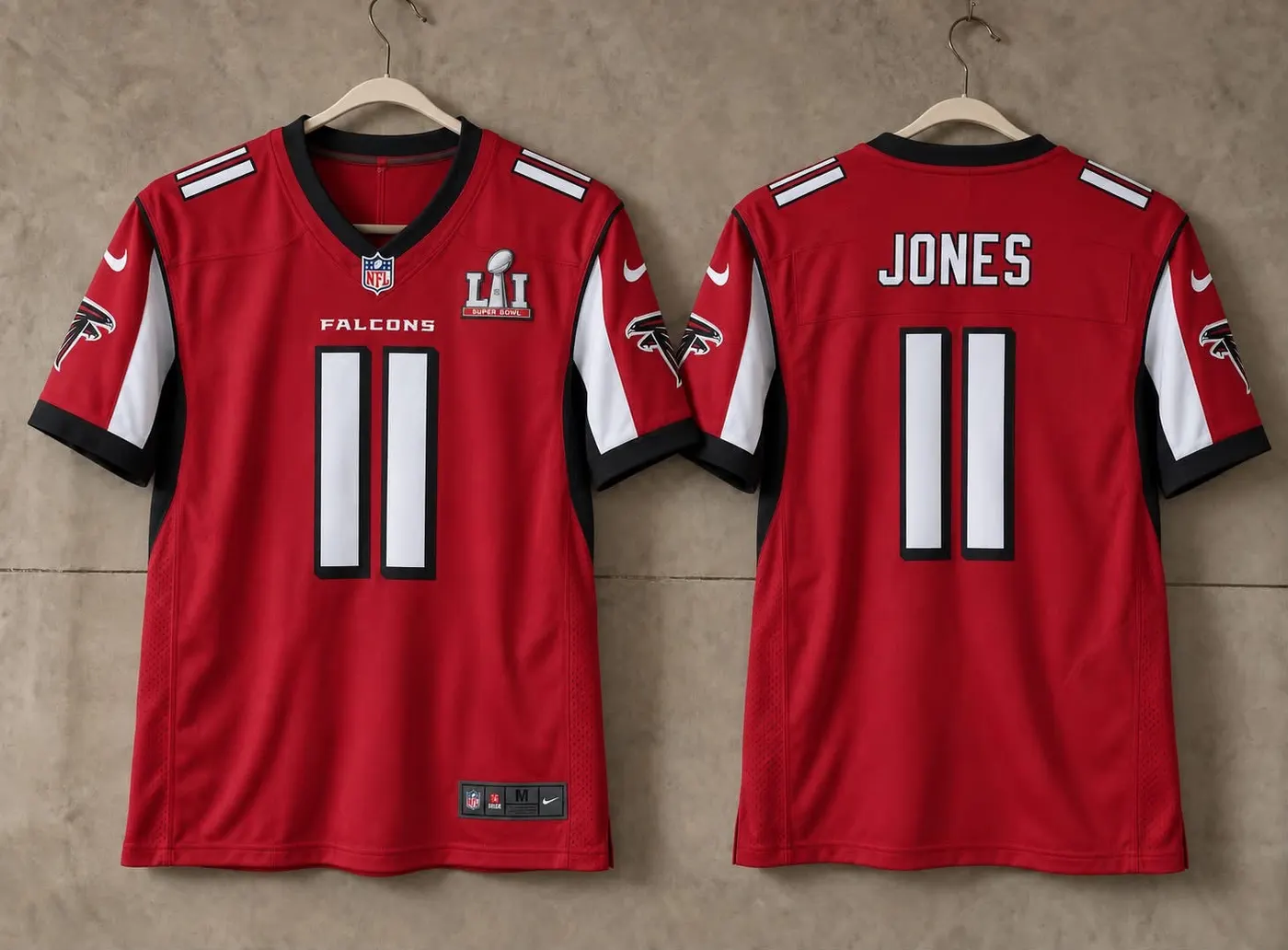 ATLANTA FALCONS JULIO JONES SUPER BOWL RED JERSEY