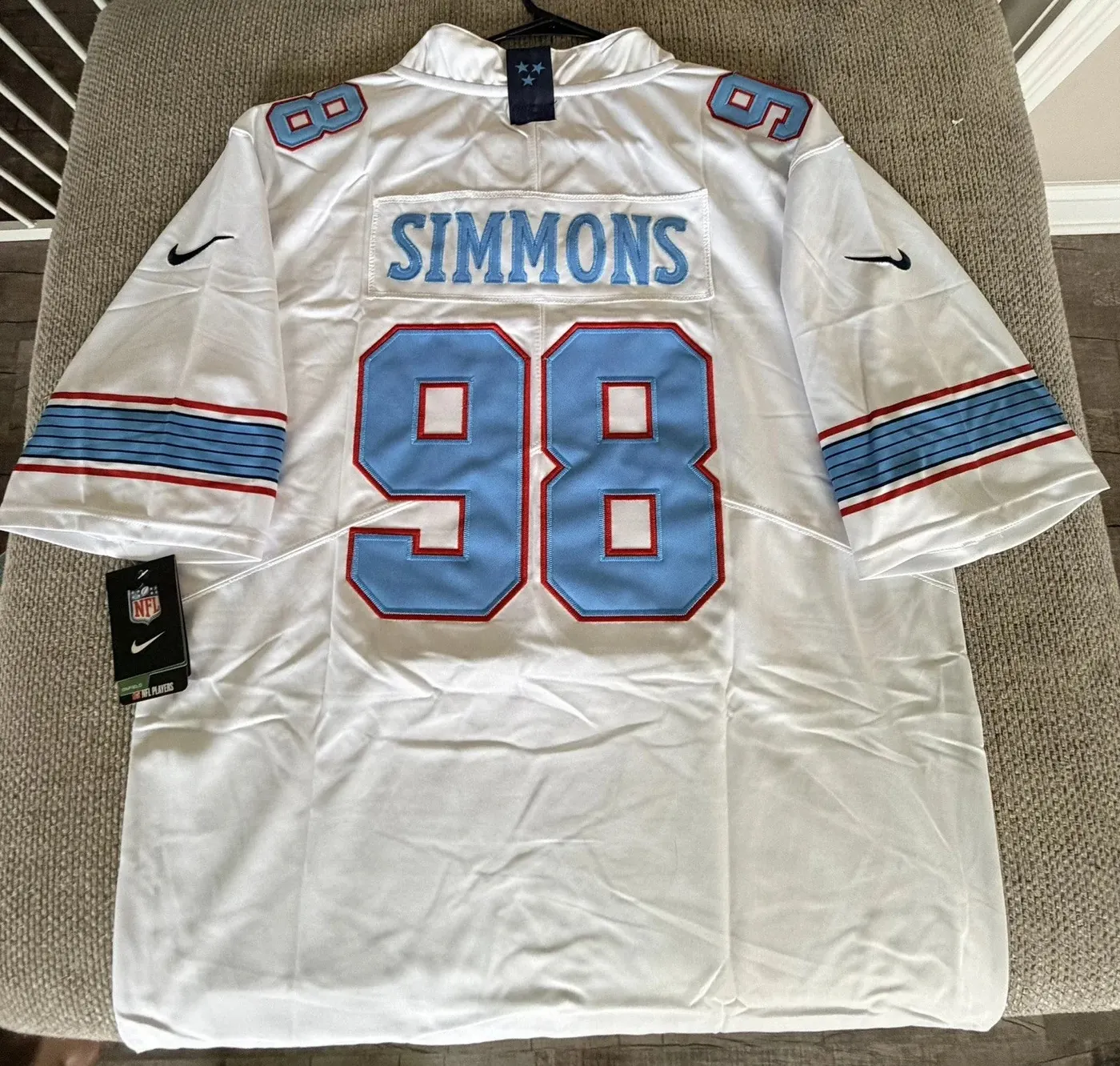 Tennessee Titans Jeffrey Simmons White Jersey