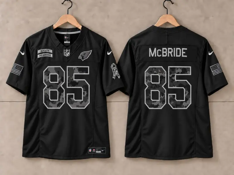 ARIZONA CARDINALS TREY MCBRIDE BLACK SALUTE TO SERVICE JERSEY