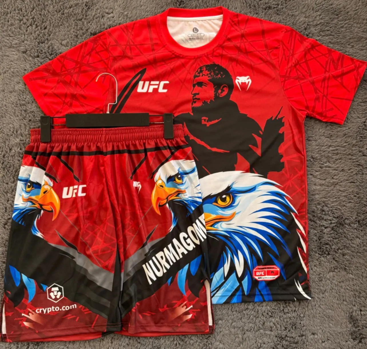 Khabib Nurmagomedov Red Shirt and Short Combo
