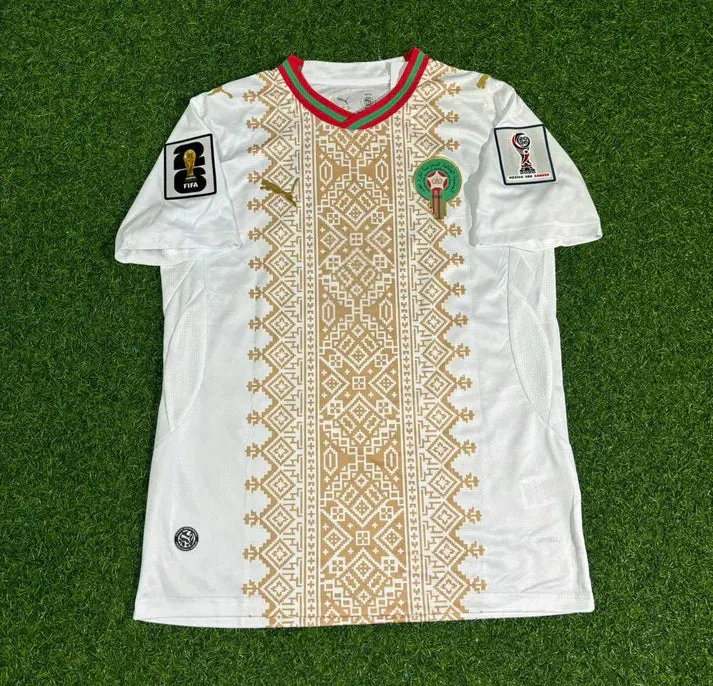 2026 WORLD CUP CHEMSDINE TALBI TEAM MOROCCO WHITE JERSEY