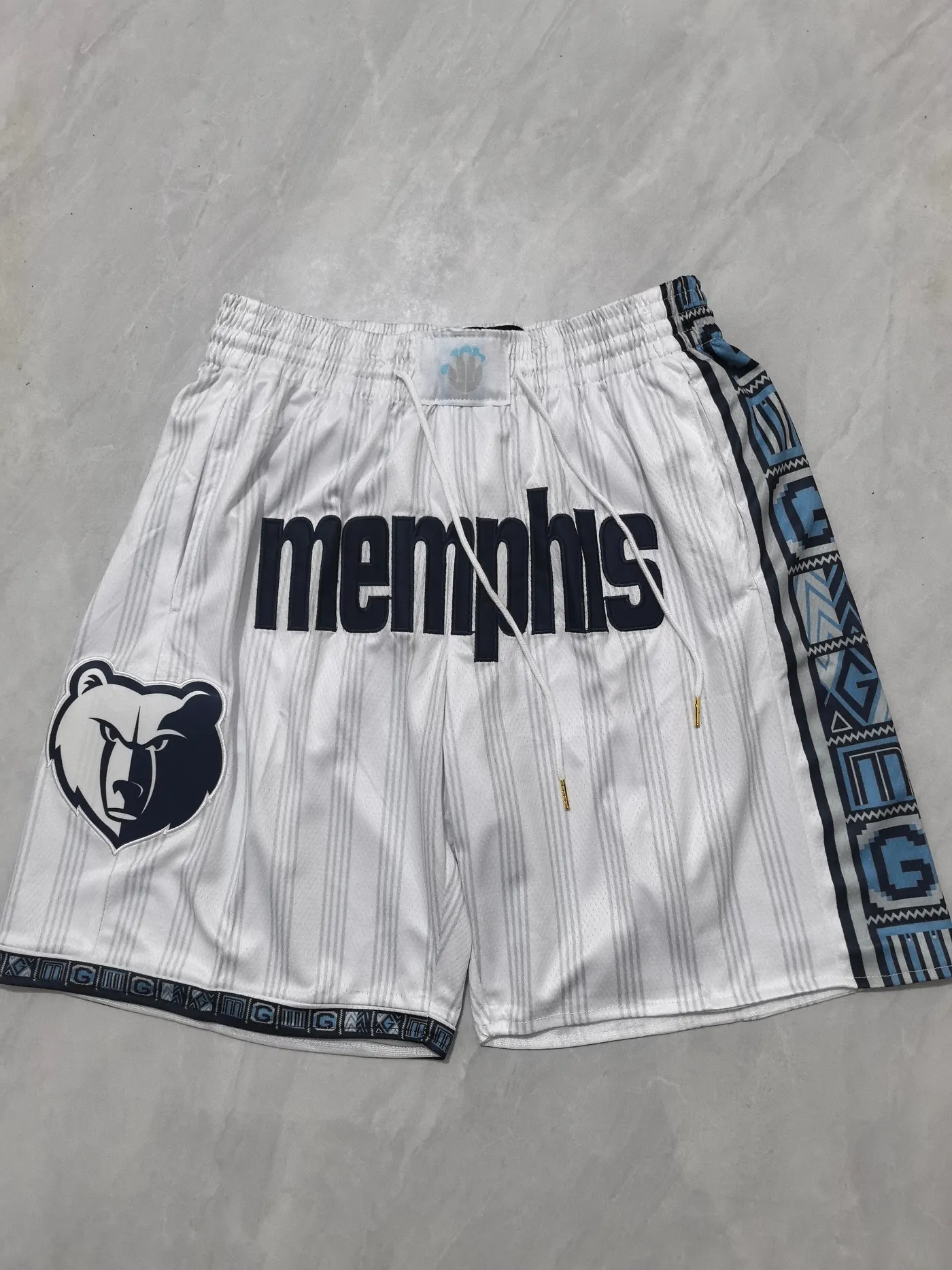 MEMPHIS GRIZZLIES WHITE SHORTS