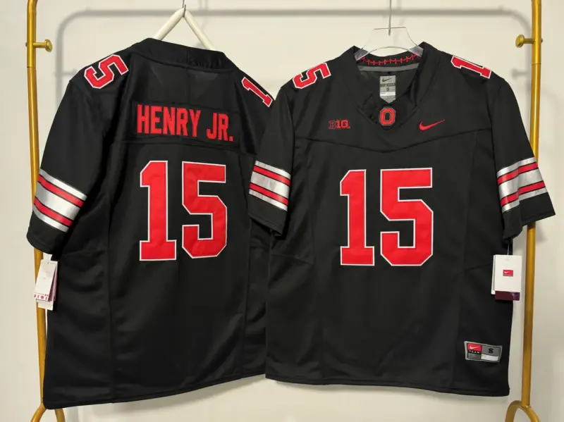 OHIO STATE BUCKEYES CHRIS HENRY JR BLACK JERSEY