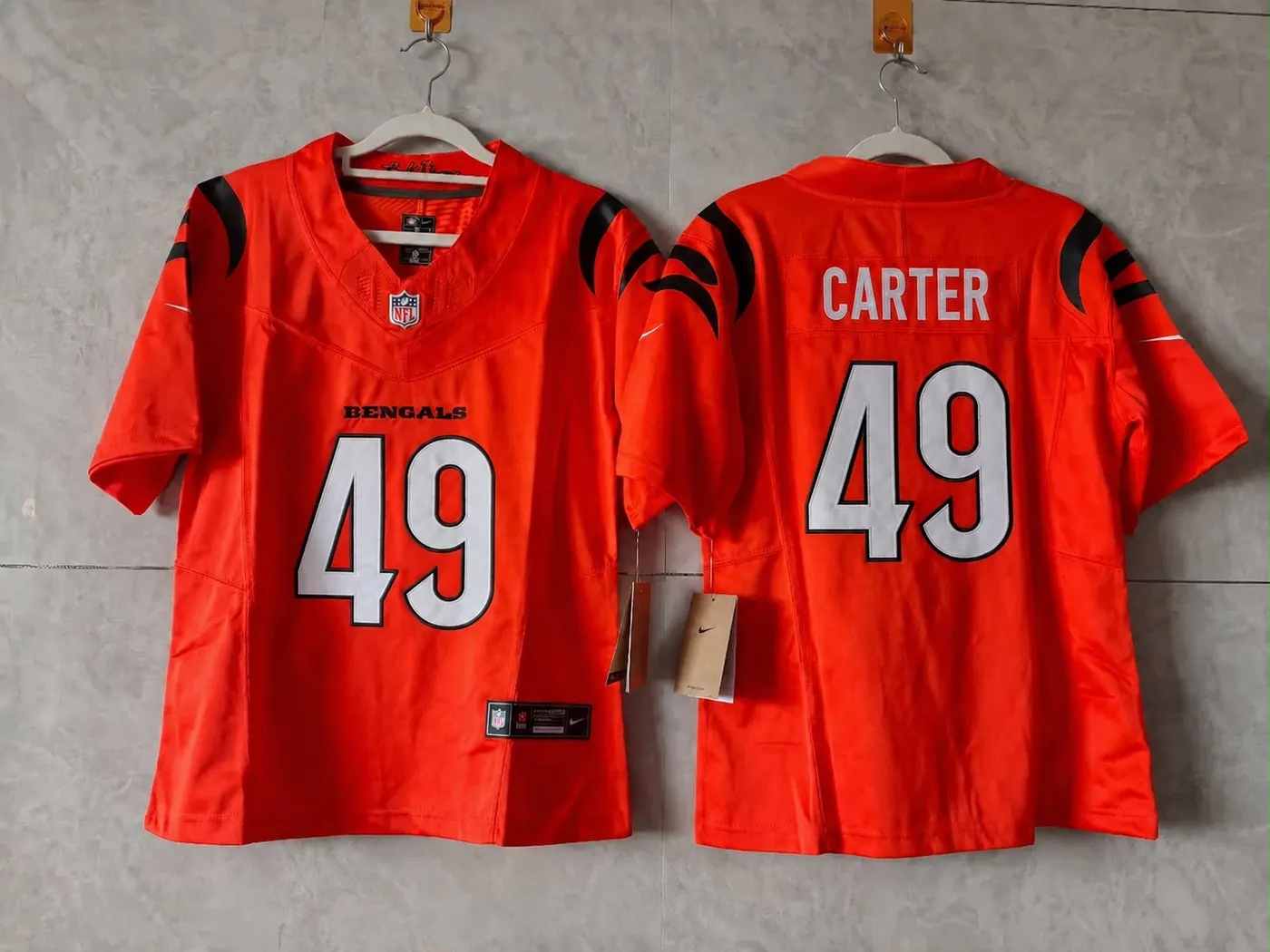 CINCINNATI BENGALS BARRETT CARTER ORANGE JERSEY