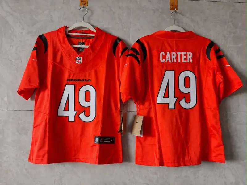 CINCINNATI BENGALS BARRETT CARTER ORANGE JERSEY