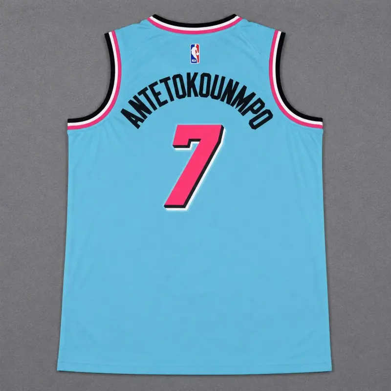 MIAMI HEAT GIANNIS ANTETOKOUNMPO BLUE JERSEY