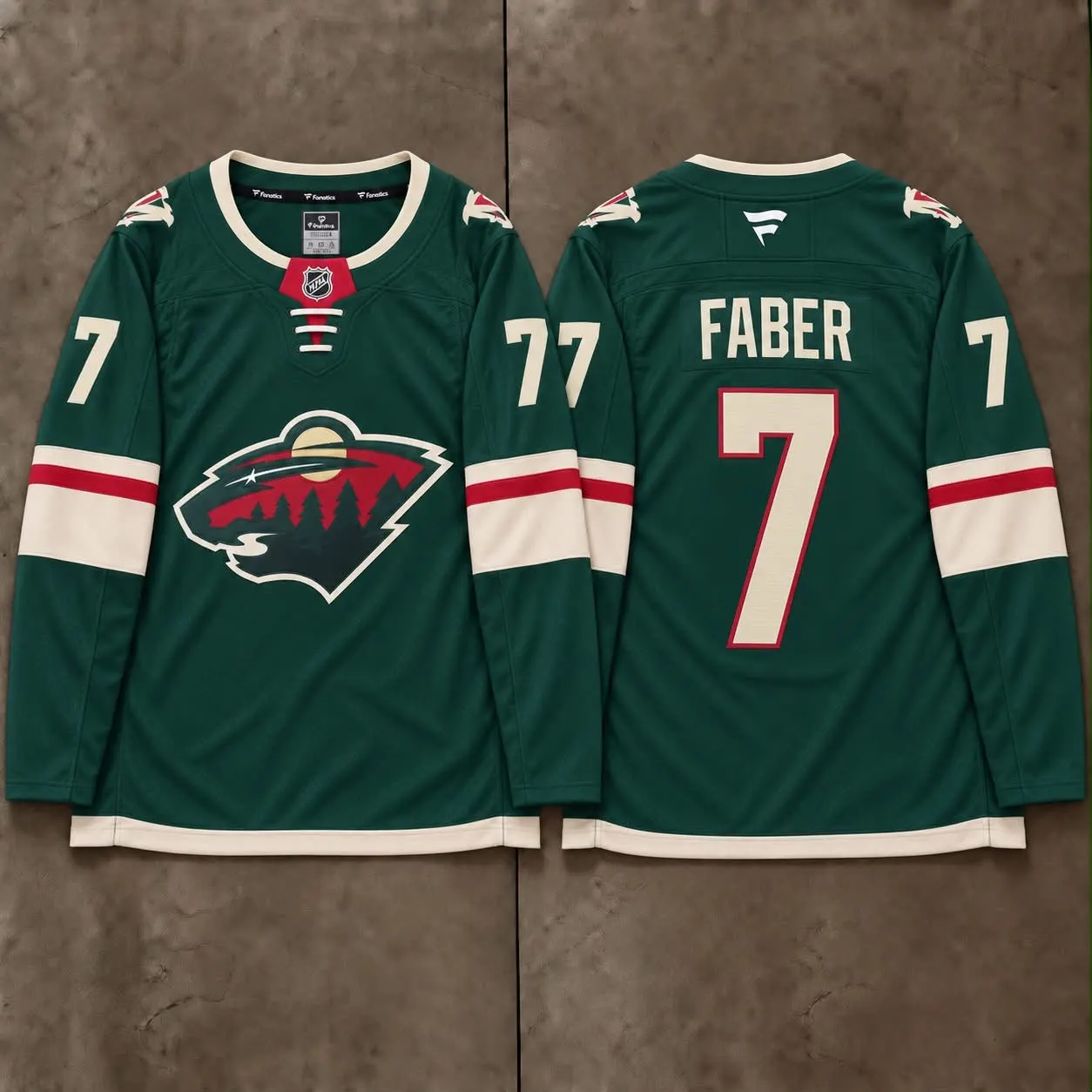 MINNESOTA WILD BROCK FABER GREEN JERSEY