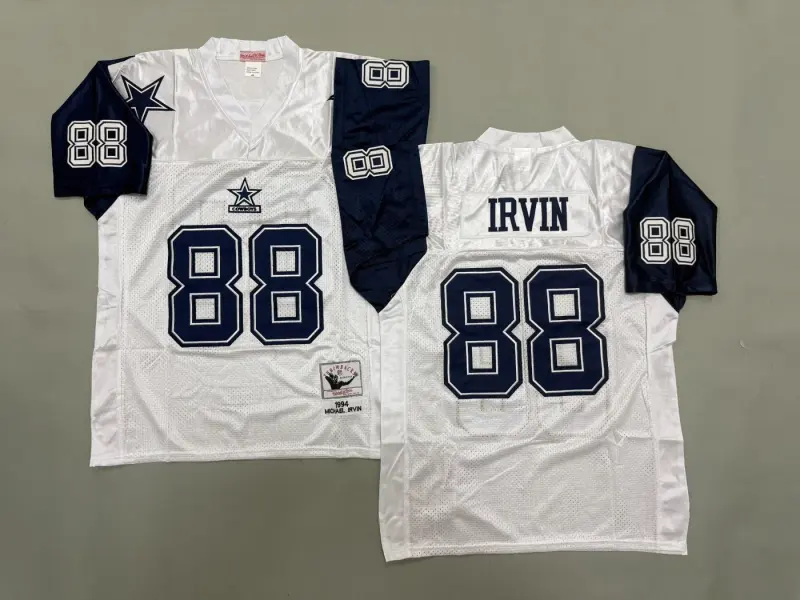 DALLAS COWBOYS MICHAEL IRVIN WHITE VINTAGE JERSEY