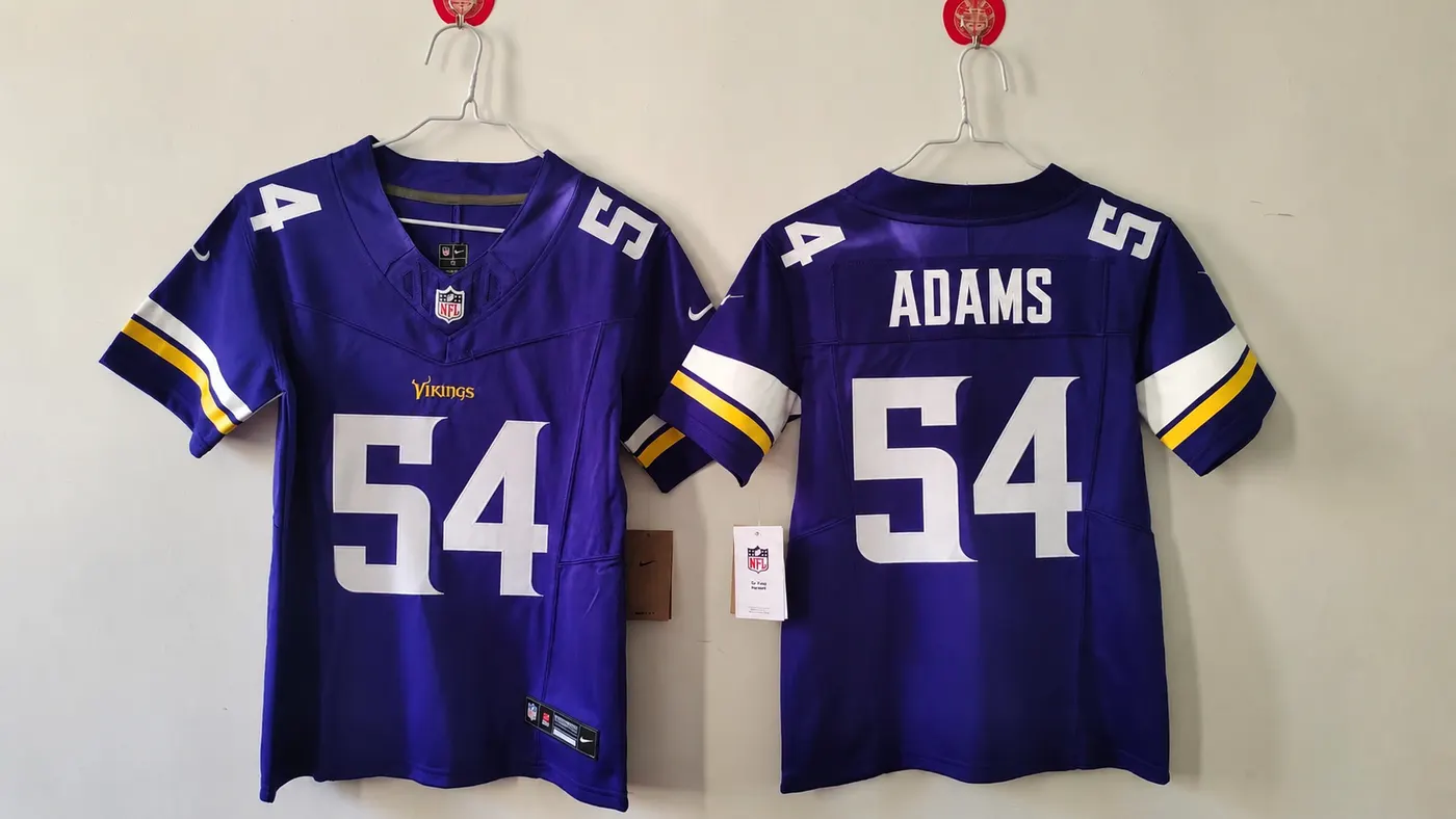 MINNESOTA VIKINGS JAMAL ADAMS PURPLE JERSEY