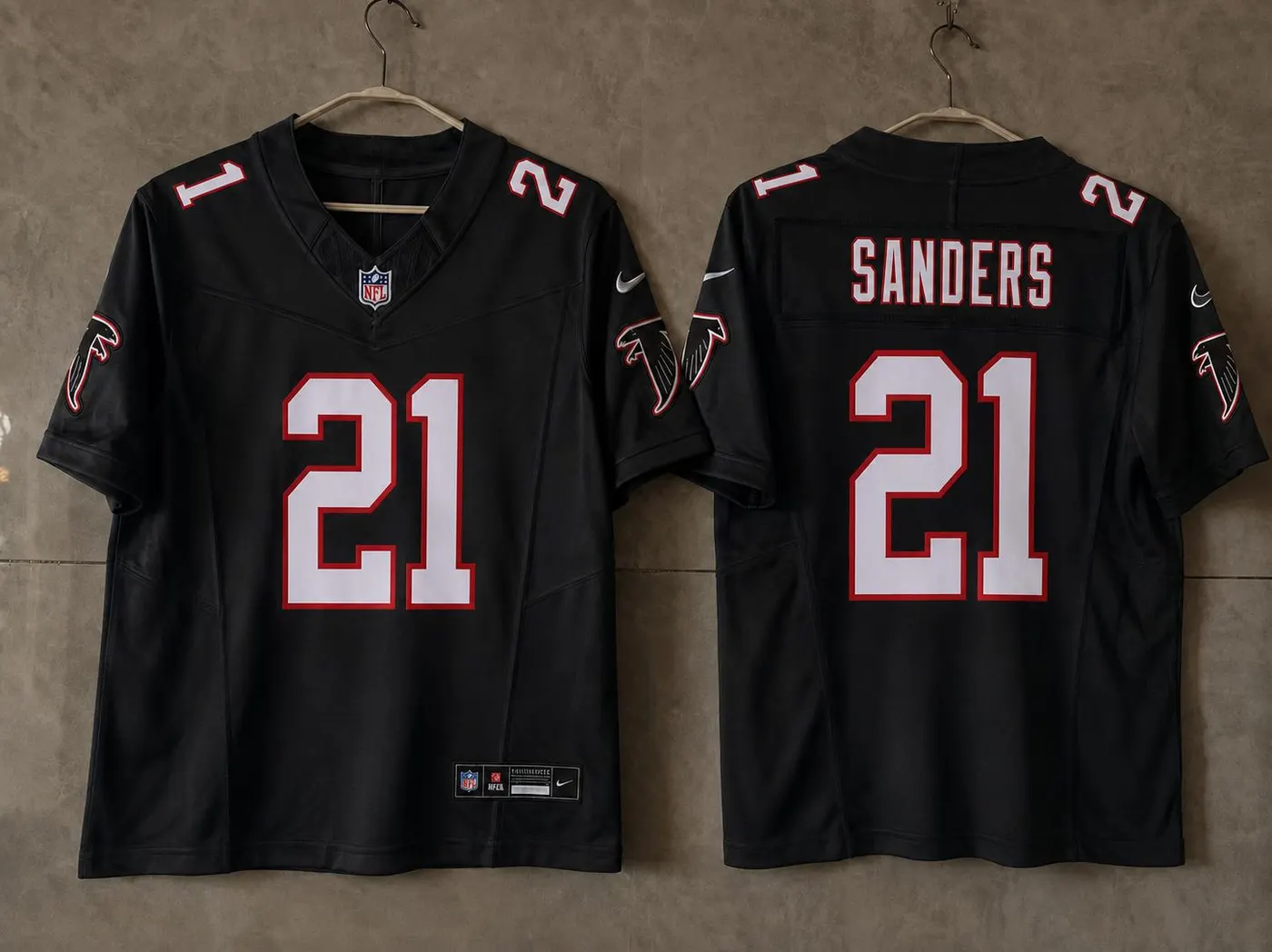 ATLANTA FALCONS DEION SANDERS BLACK JERSEY