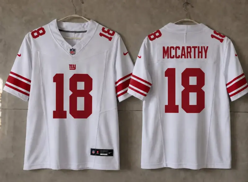 NEW YORK GIANTS JJ MCCARTHY WHITE JERSEY