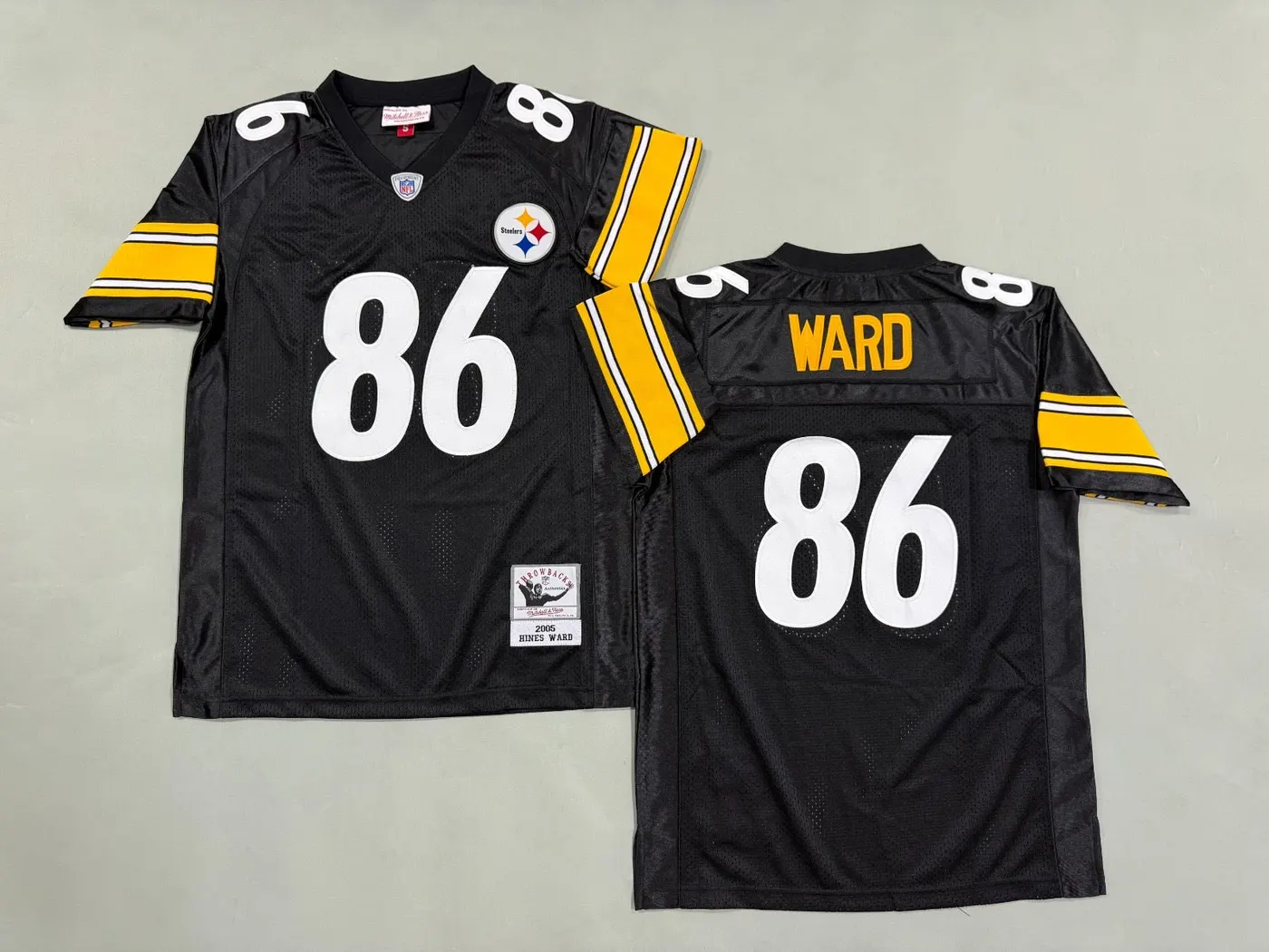 PITTSBURGH STEELERS HINES WARD BLACK VINTAGE JERSEY