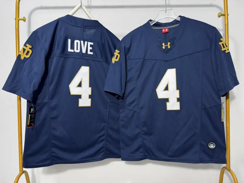 NOTRE DAME FIGHTING IRISH JEREMIYAH LOVE BLUE JERSEY