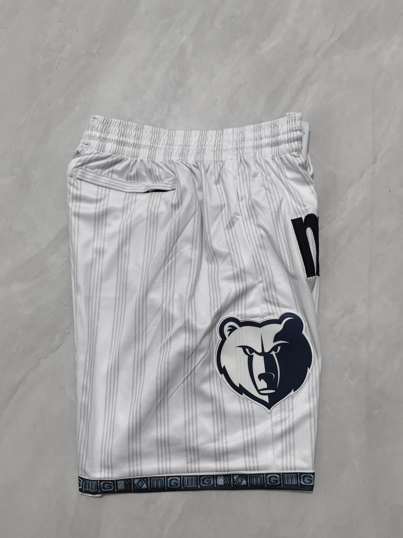 MEMPHIS GRIZZLIES WHITE SHORTS