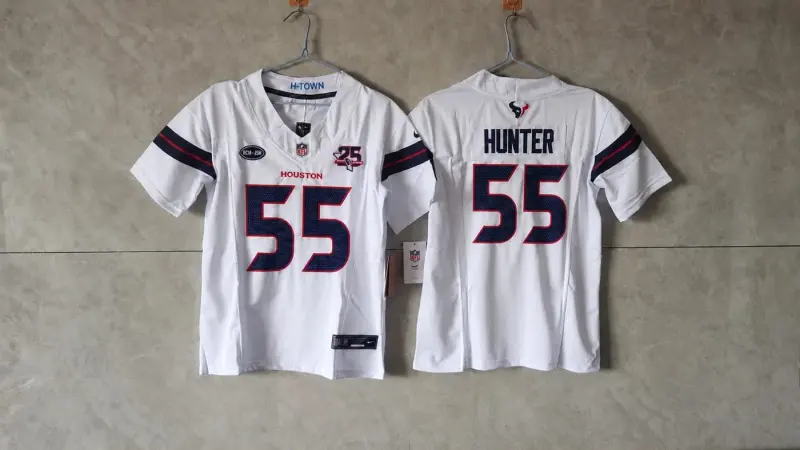 HOUSTON TEXANS DANIELLE HUNTER WHITE 25 YEAR ANNIVERSARY JERSEY