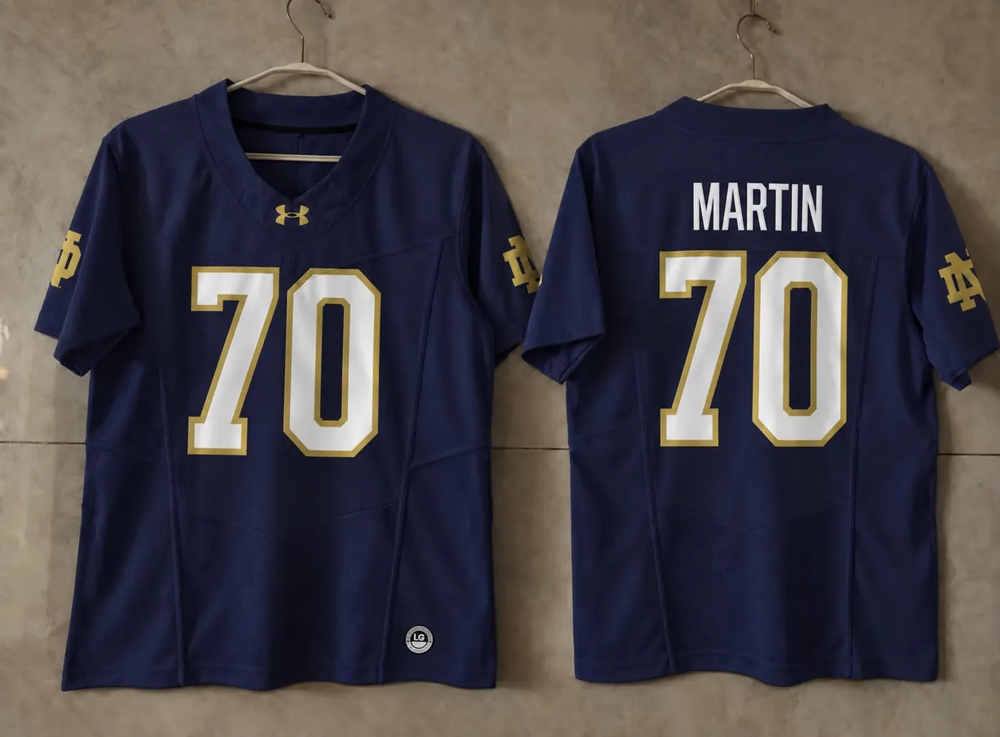 NOTRE DAME FIGHTING ZACH MARTIN BLUE JERSEY