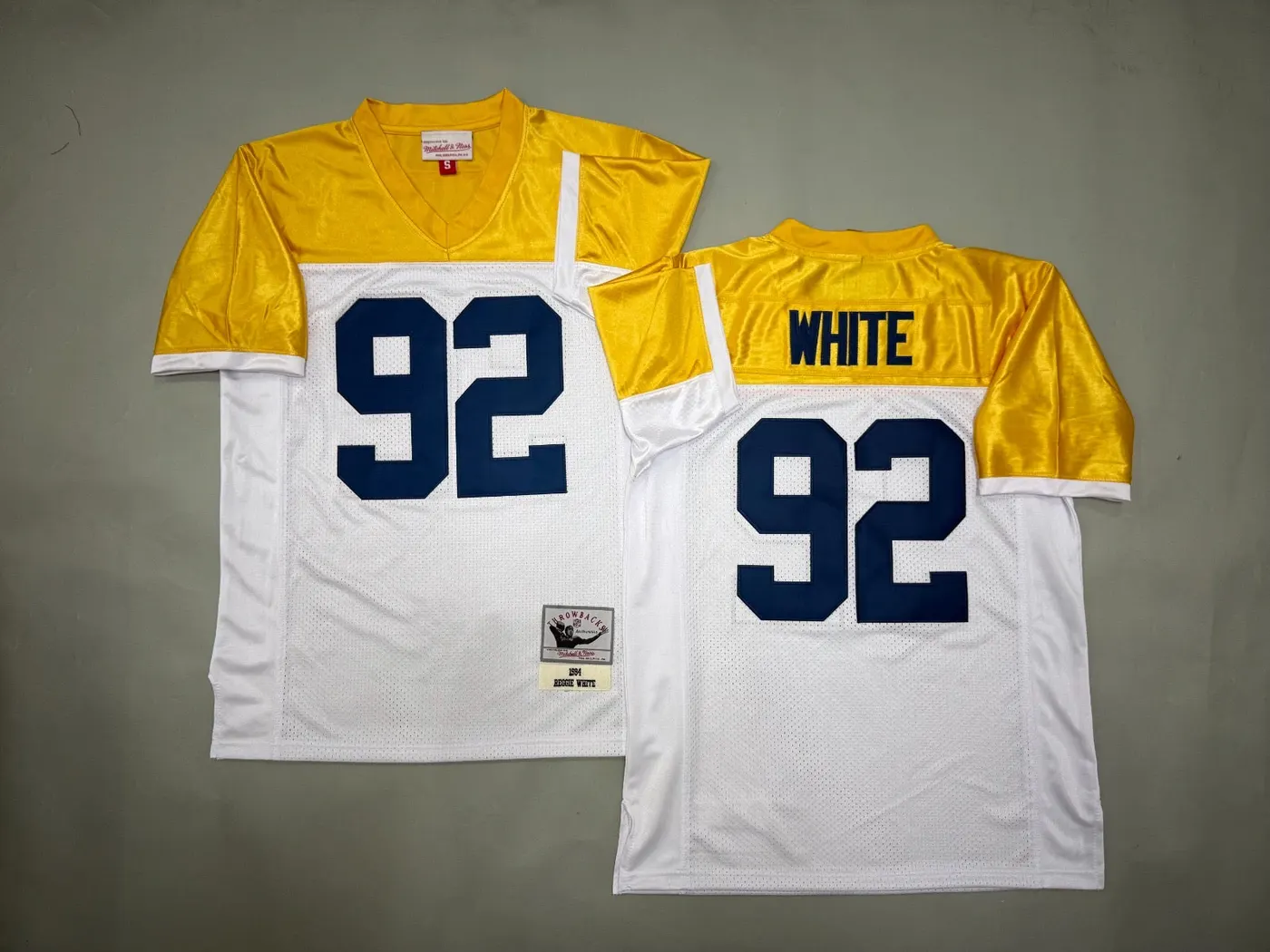 GREEN BAY PACKERS REGGIE WHITE WHITE VINTAGE JERSEY