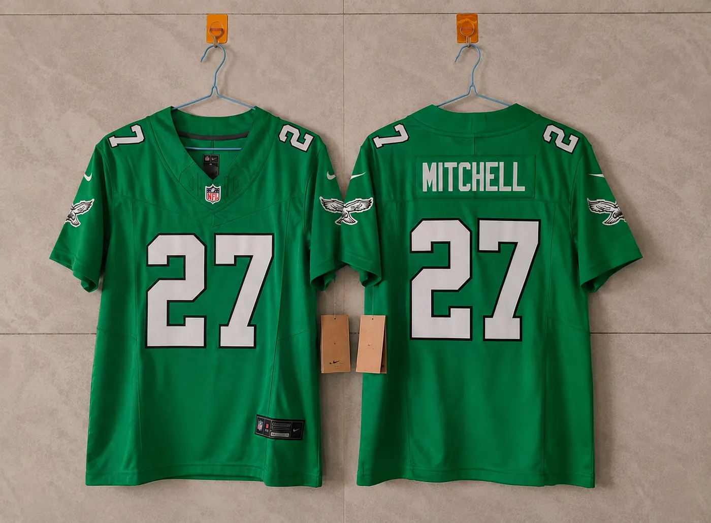 PHILADELPHIA EAGLES QUINYON MITCHELL KELLY GREEN JERSEY