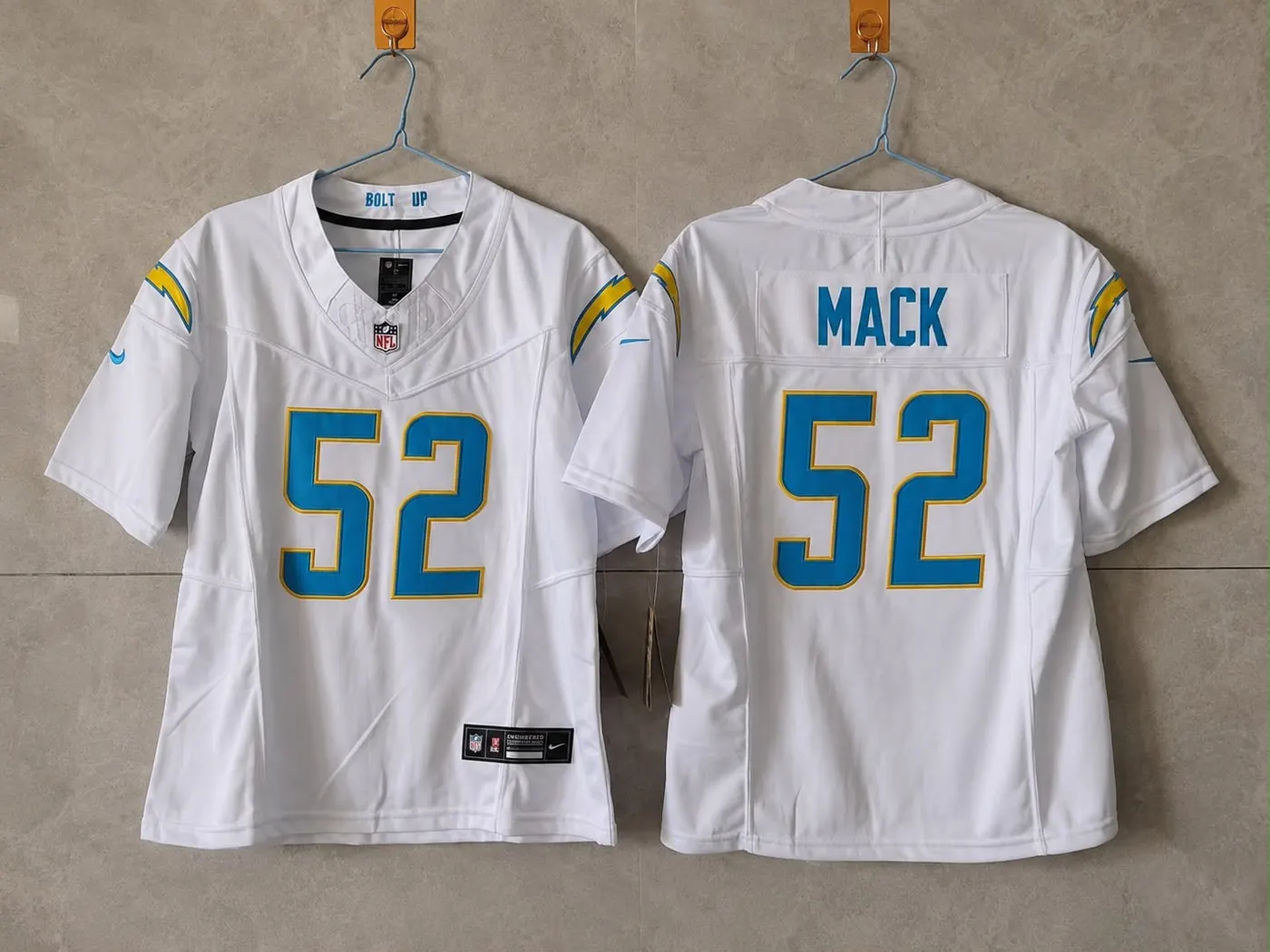 LOS ANGELES CHARGERS KHALIL MACK WHITE JERSEY