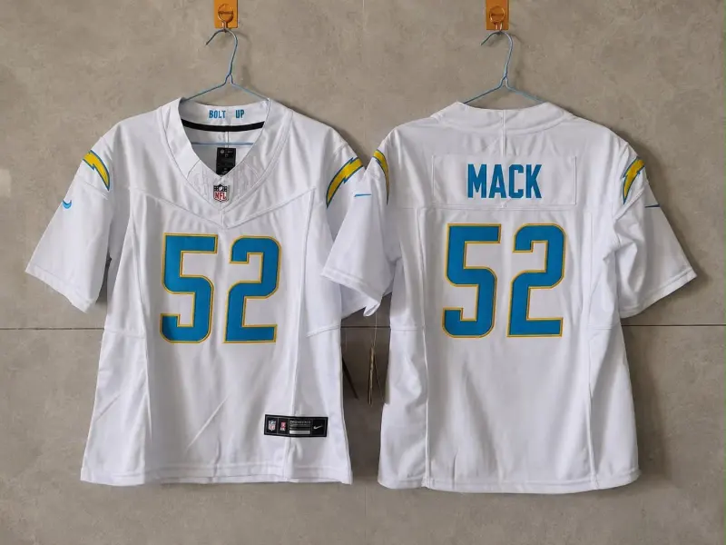 LOS ANGELES CHARGERS KHALIL MACK WHITE JERSEY