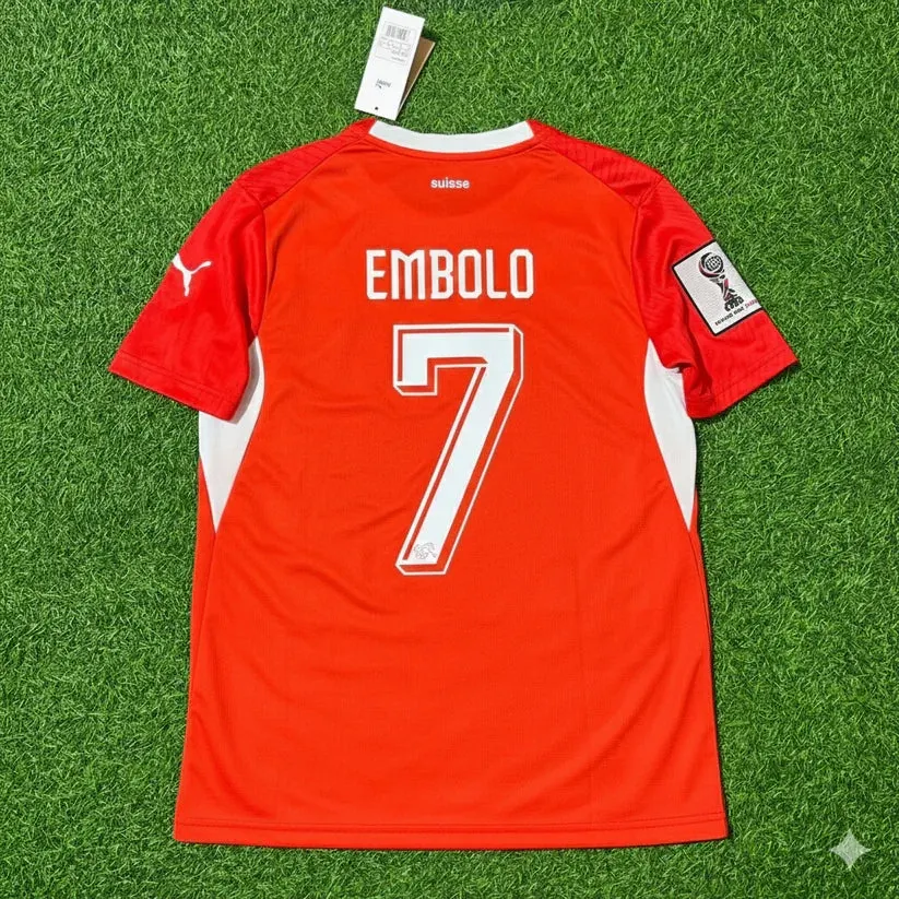 2026 WORLD CUP BREEL EMBOLO TEAM SWITZERLAND RED JERSEY