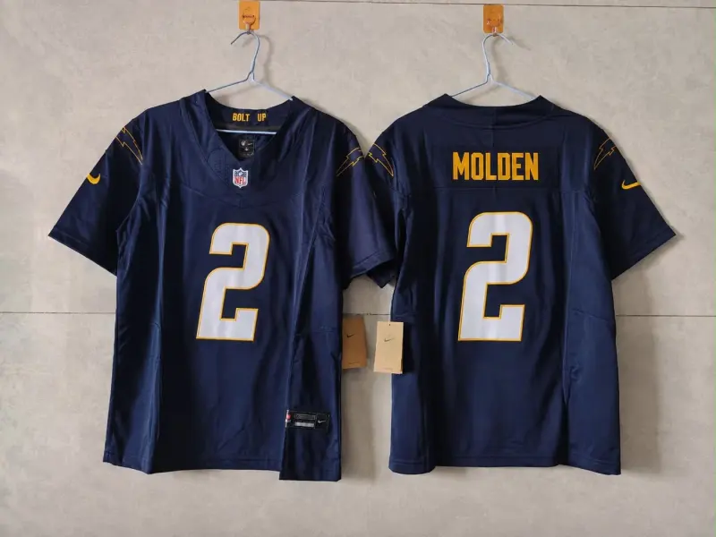 LOS ANGELES CHARGERS ELIJAH MOLDEN DARK BLUE JERSEY