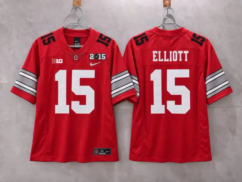 EZEKIEL ELLIOTT OHIO STATE BUCKEYES NATIONAL CHAMPIONSHIP RED JERSEY