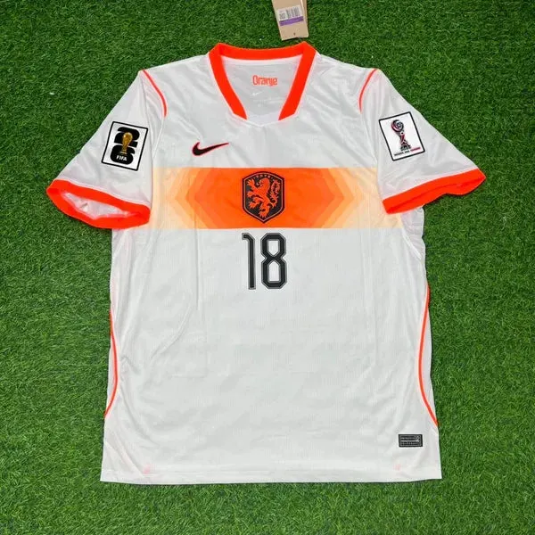 2026 WORLD CUP DONYELL MALEN TEAM NETHERLANDS WHITE JERSEY