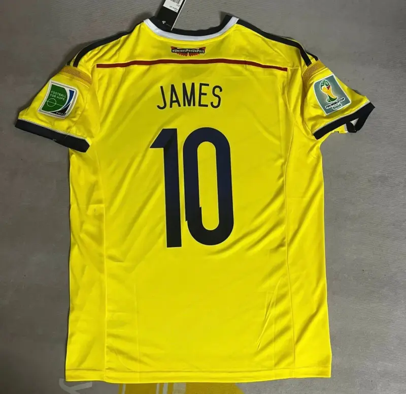 2014-2015 WORLD CUP JAMES RODRIGUEZ YELLOW LONGSLEEVE JERSEY