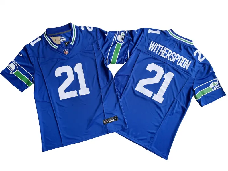 SEATTLE SEAHAWKS DEVON WITHERSPOON BLUE JERSEY