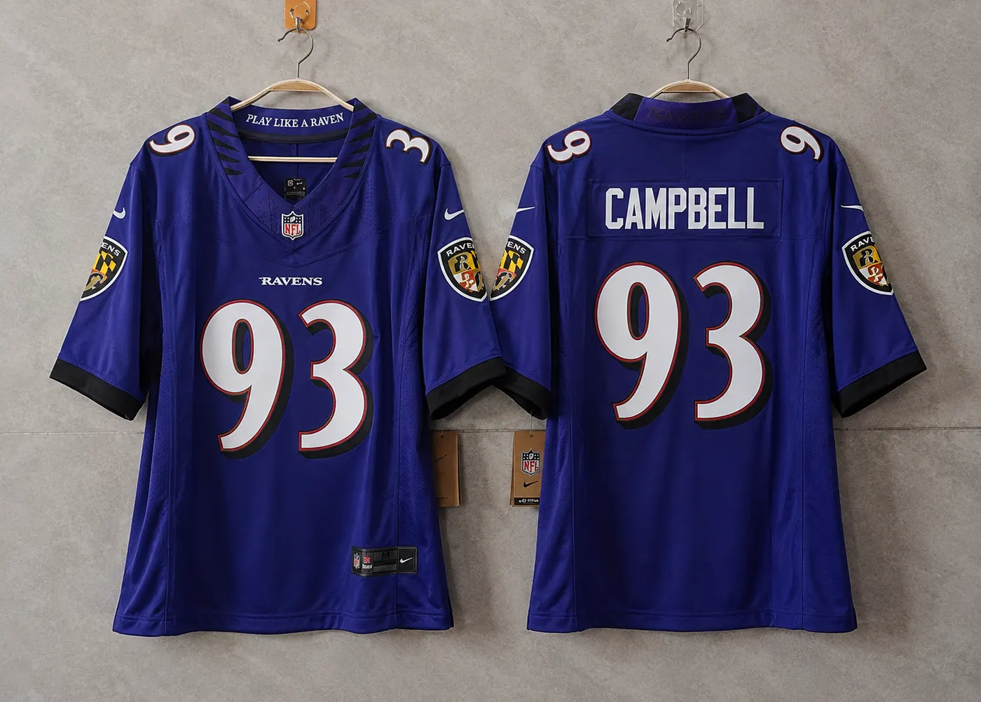 BALTIMORE RAVENS CALIAS CAMPBELL PURPLE JERSEY