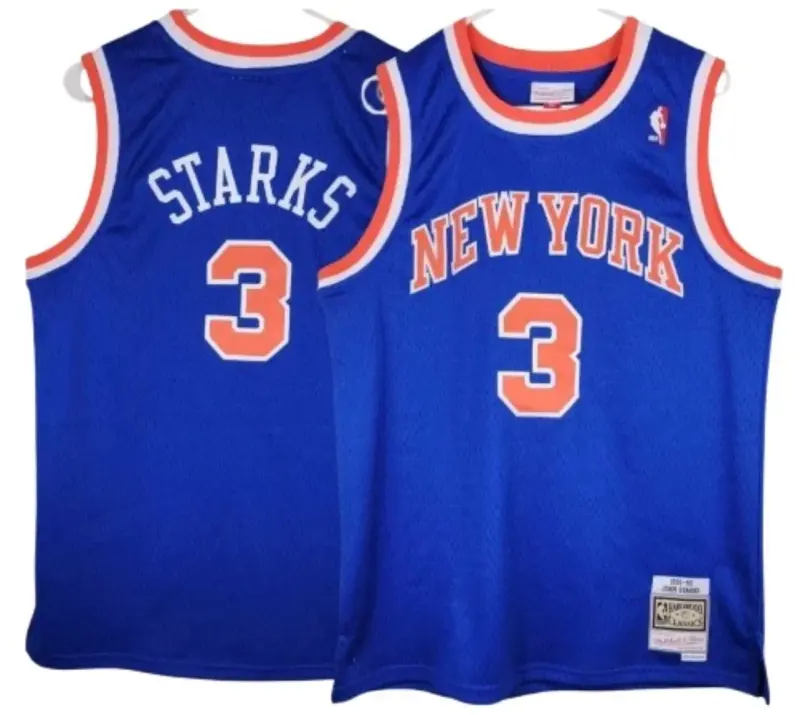 New York Knicks John Starks Blue Jersey