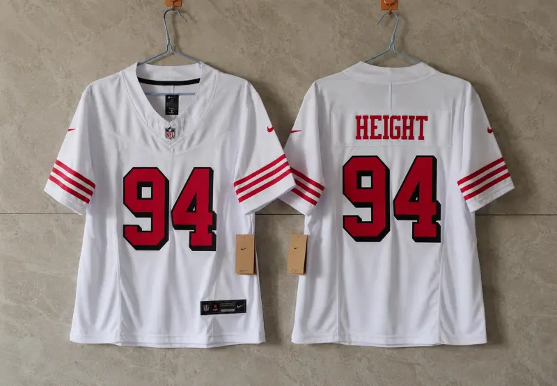 SAN FRANCISCO 49ERS ROMELLO HEIGHT WHITE THROWBACK JERSEY