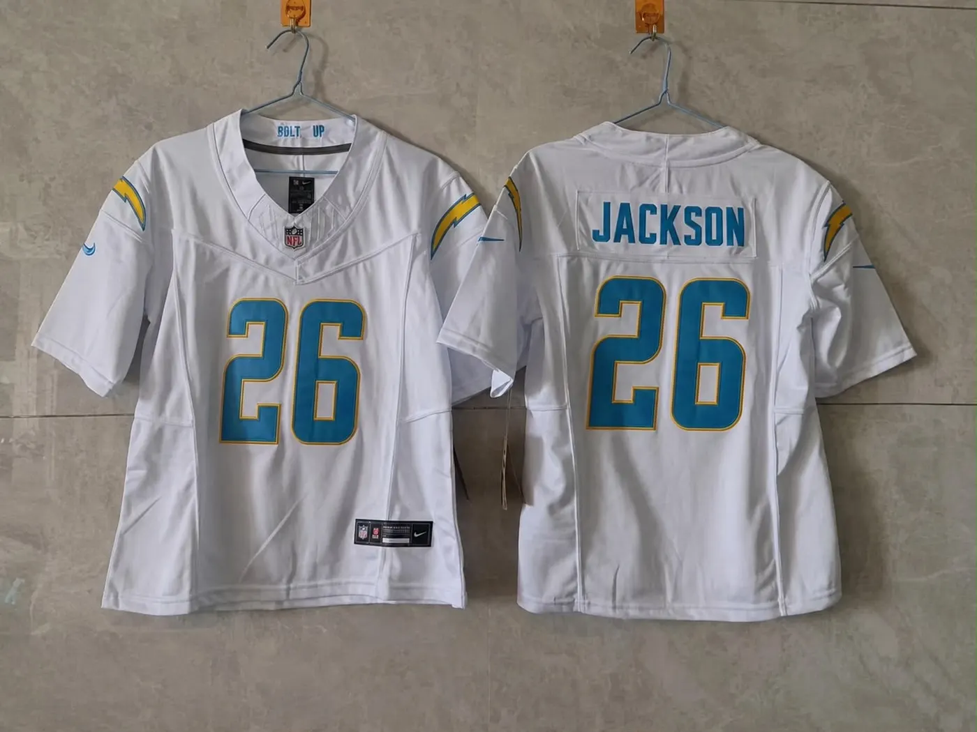 LOS ANGELES CHARGERS DONTE JACKSON WHITE JERSEY