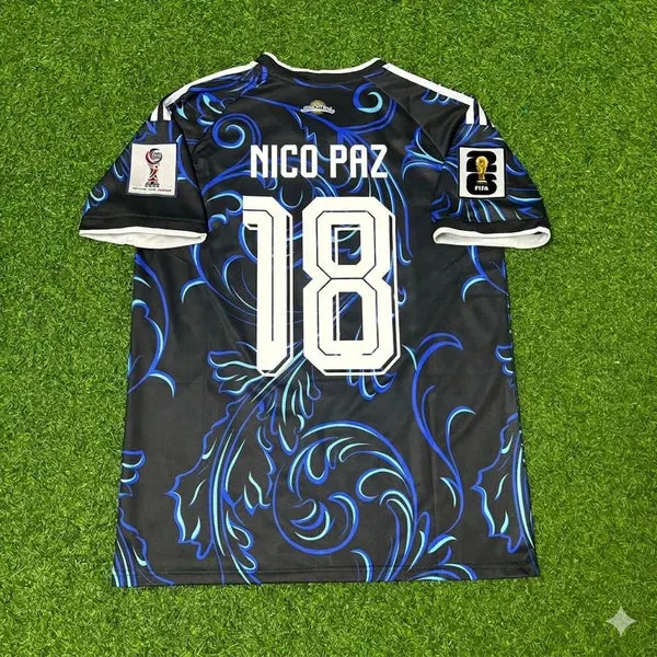 2026 WORLD CUP NICO PAZ TEAM ARGENTINA BLUE JERSEY