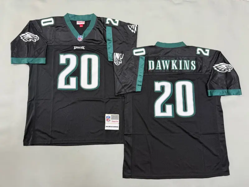 PHILADELPHIA EAGLES BRIAN DAWKINS BLACK VINTAGE JERSEY