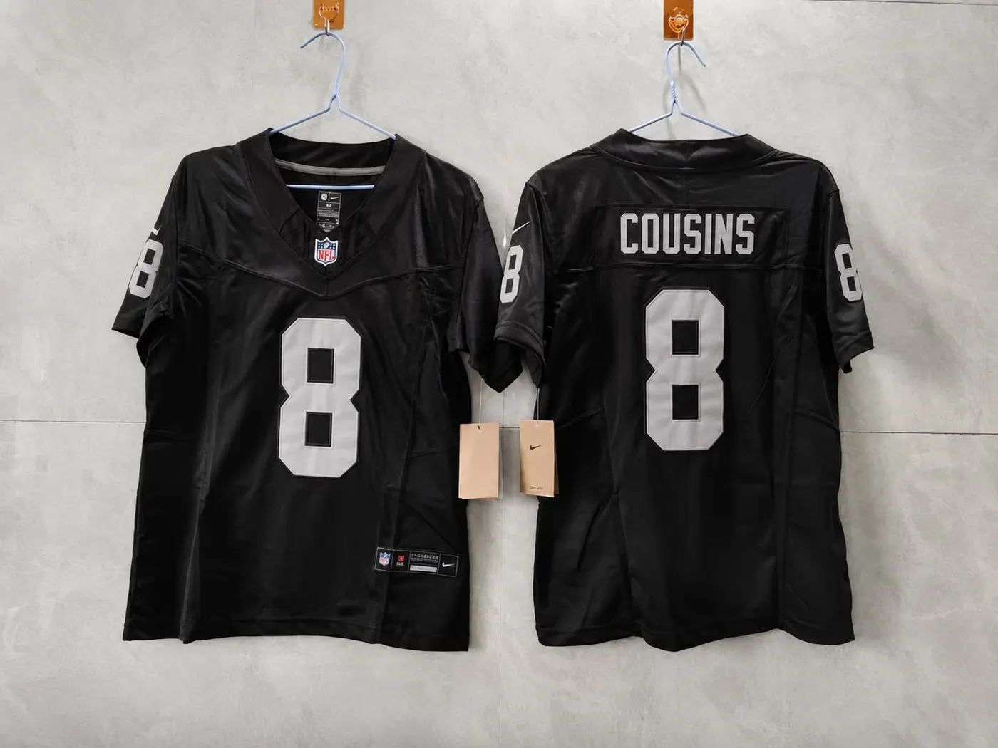 LAS VEGAS RAIDERS KIRK COUSINS BLACK JERSEY