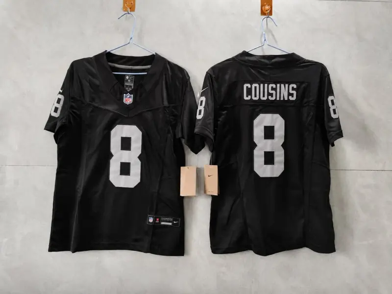 LAS VEGAS RAIDERS KIRK COUSINS BLACK JERSEY