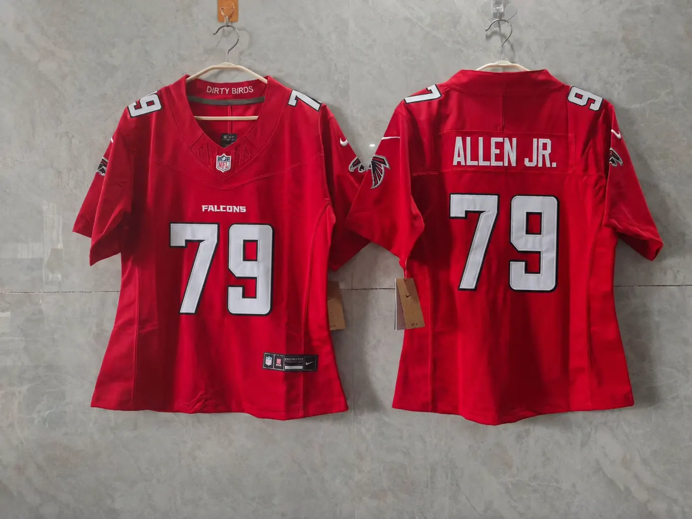 ATLANTA FALCONS CARLOS ALLEN JR RED JERSEY