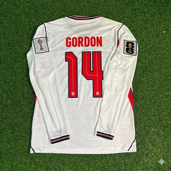 2026 WORLD CUP ANTHONY GORDON TEAM ENGLAND WHITE JERSEY