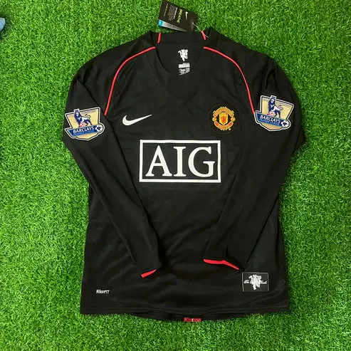 Cristiano Ronaldo 2007-2008 Manchester United Black Retro Jersey