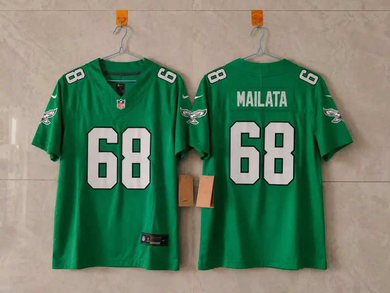 PHILADELPHIA EAGLES JORDAN MAILATA KELLY GREEN JERSEY