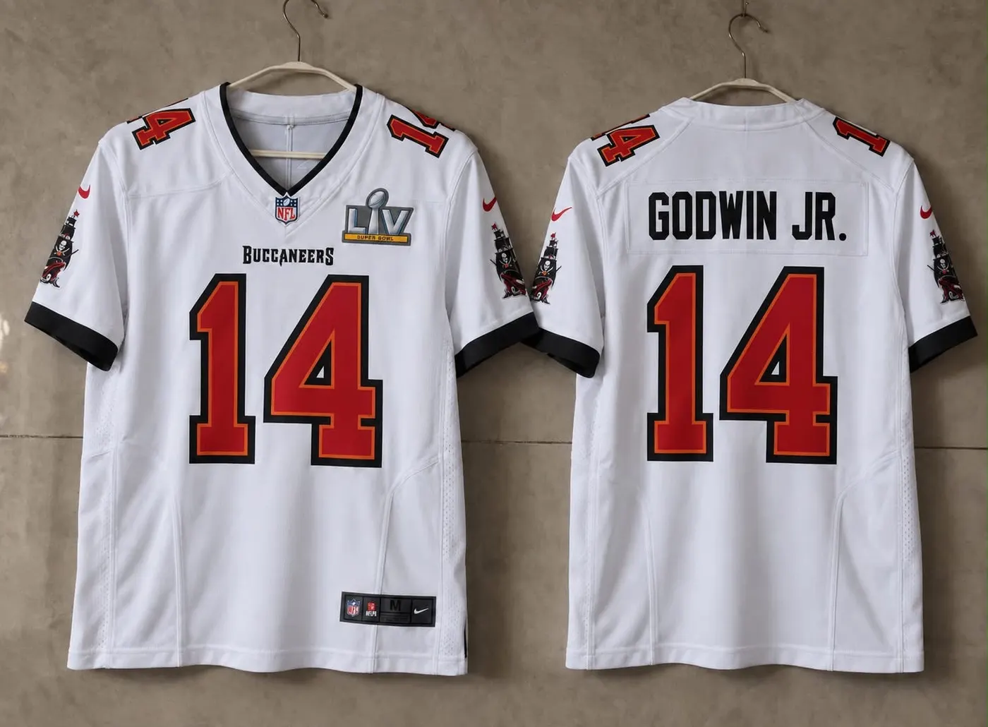 TAMPA BAY BUCCANEERS CHRIS GODWIN SUPER BOWL WHITE JERSEY